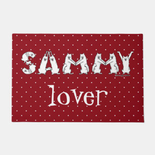Sammy Spelled in Samoyed Letters Doormat