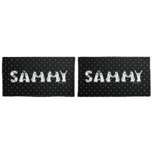 Sammy Spelled in Samoyed Letters Pillowcase