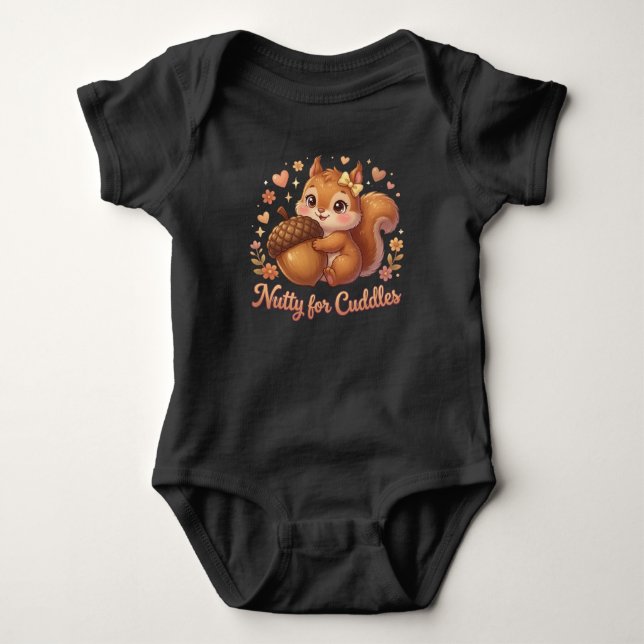 Sammy Squirrel – Nutty for Cuddles Baby Bodysuit (Front)