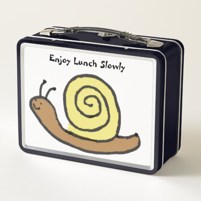 Sammy The Cartoon Snail Metal Lunch Box (Back)