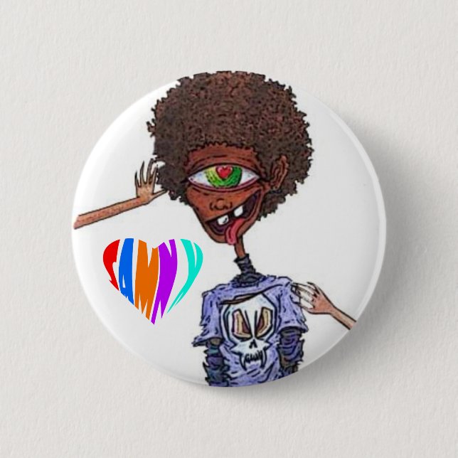 Samnx Afro Love Button (Front)