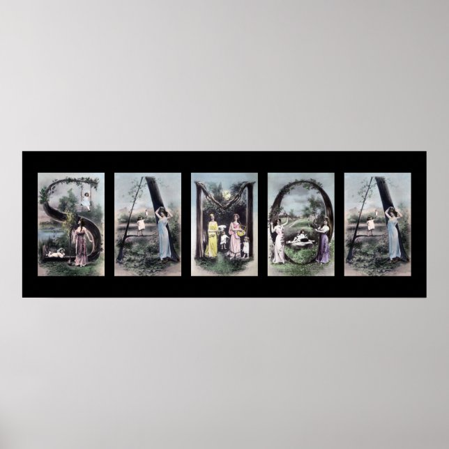 SAMOA Alphabet Letter Name Art Poster (Front)