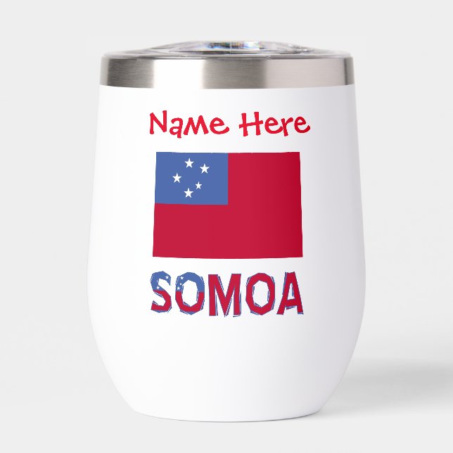 Samoa and Samoan Flag Red Personalisation  (Front)
