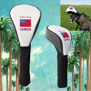 Samoa and Samoan Flag Red Personalisation  Golf Head Cover