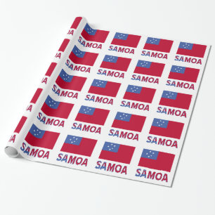 Samoa and Samoan Flag Wrapping Paper
