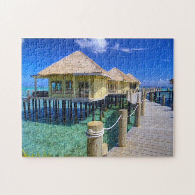 Samoa Beach Huts. Jigsaw Puzzle (Horizontal)
