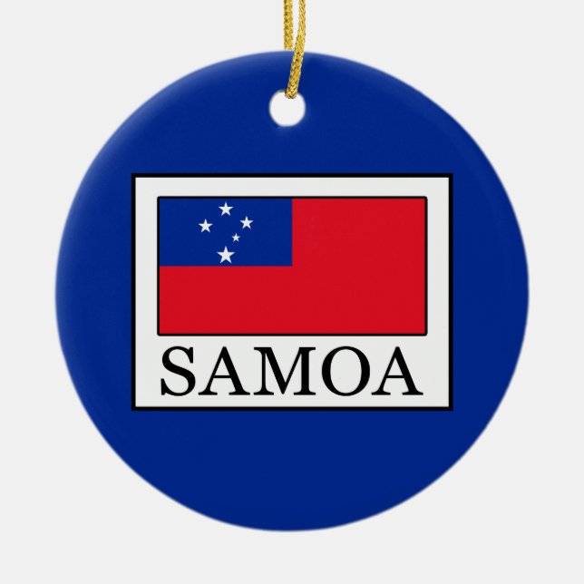 Samoa Ceramic Ornament (Front)