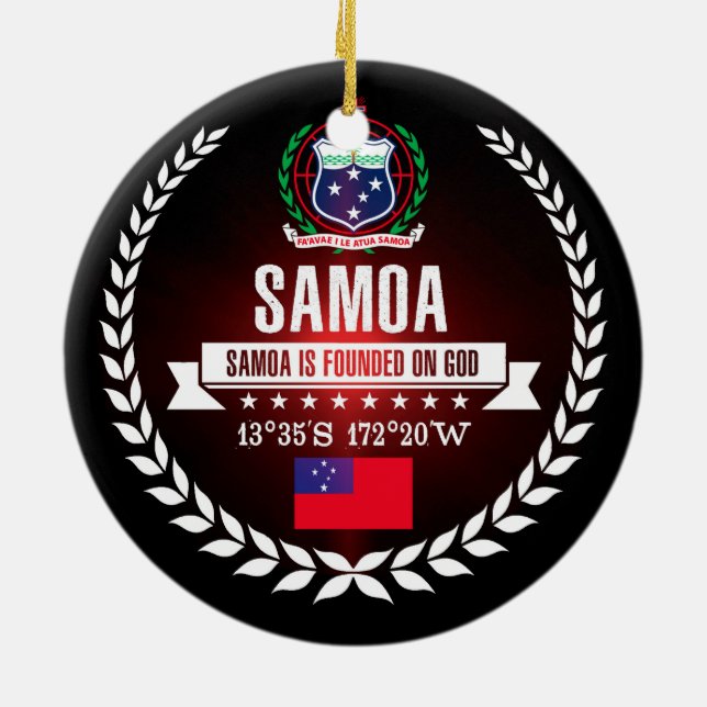 Samoa Ceramic Ornament (Back)