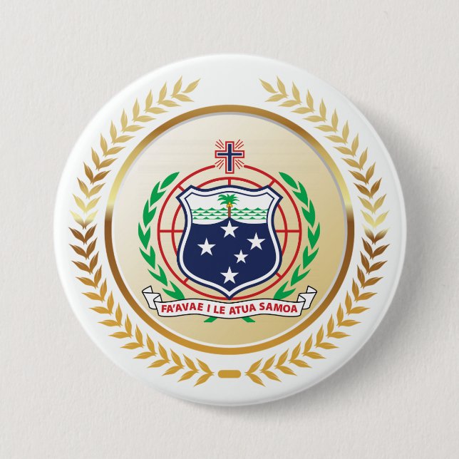 Samoa Coat of Arms 7.5 Cm Round Badge (Front)