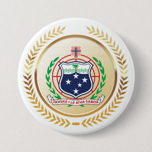 Samoa Coat of Arms 7.5 Cm Round Badge