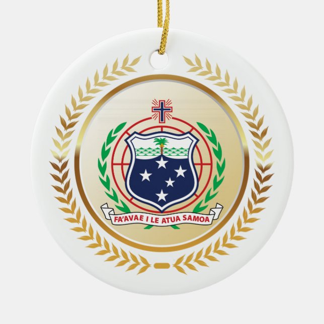 Samoa Coat of Arms Ceramic Ornament (Front)