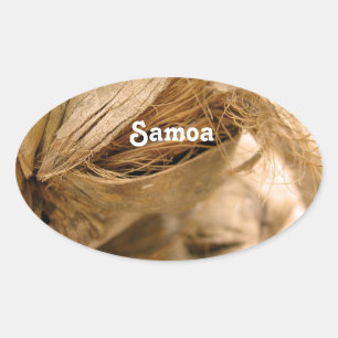 Samoa Coconut Oval Sticker