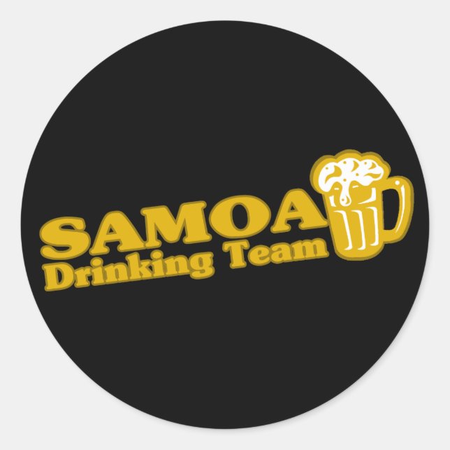 Samoa Drinking Team Classic Round Sticker (Front)