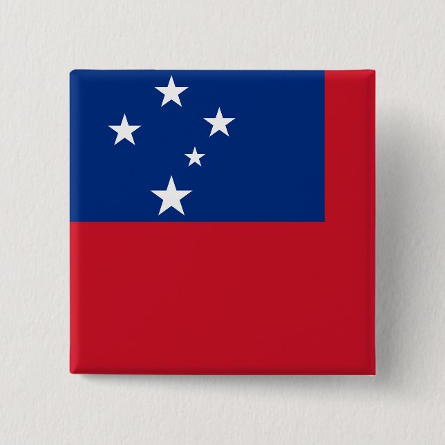 Samoa Flag 15 Cm Square Badge (Front)