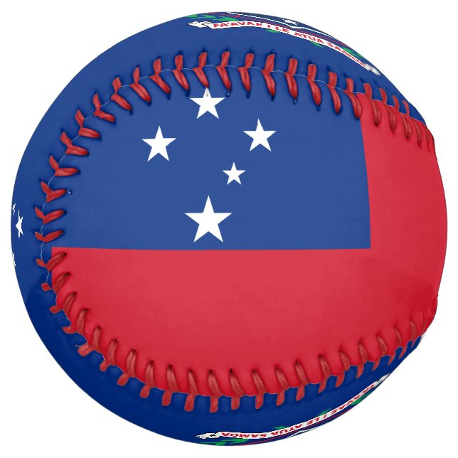 Samoa Flag and Coat of Arms Patriotic Softball (Front Left)