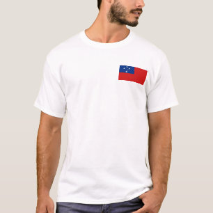 Samoa Flag and Map T-Shirt