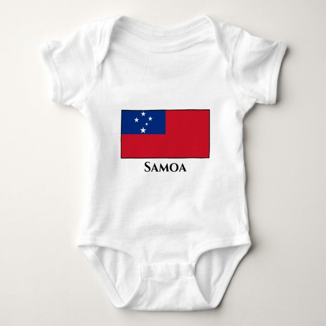 Samoa Flag Baby Bodysuit (Front)