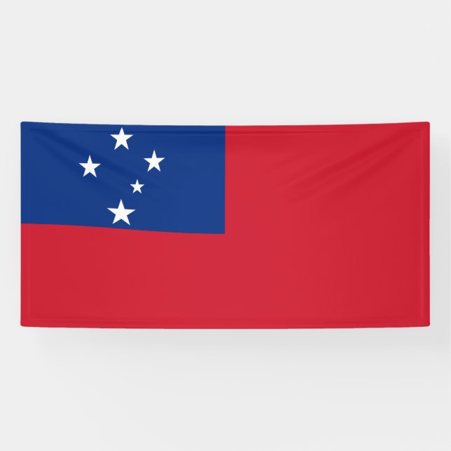 Samoa Flag Banner (Horizontal)