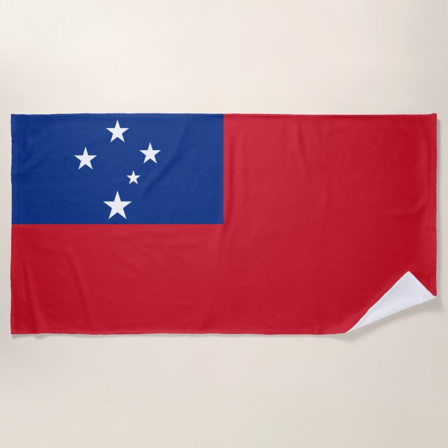 Samoa Flag Beach Towel (Front)