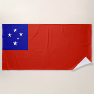 Samoa flag beach towel