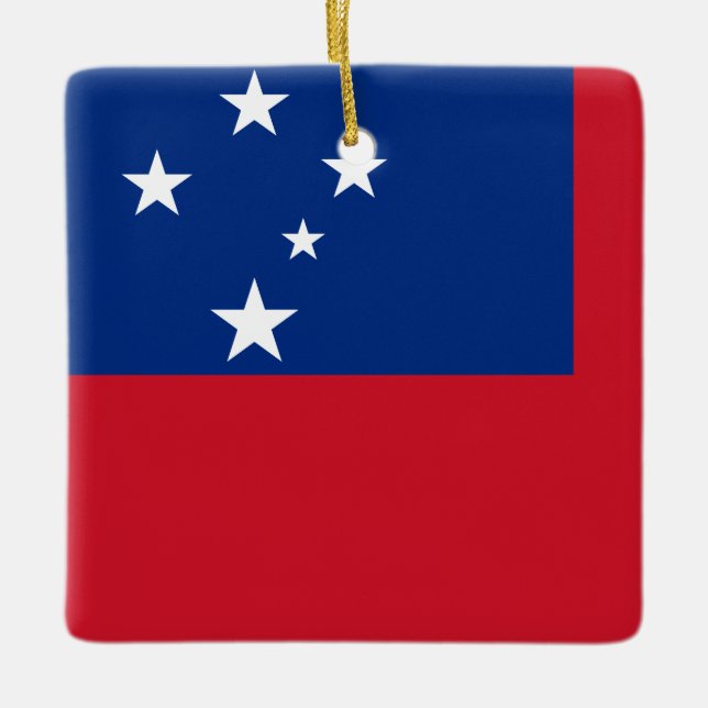 Samoa Flag Ceramic Ornament (Front)