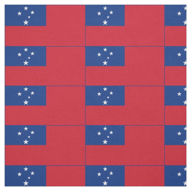 Samoa Flag Fabric (Swatch)