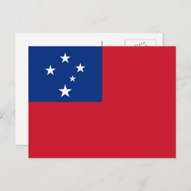 Samoa Flag, Flag of Samoa Postcard (Front/Back)