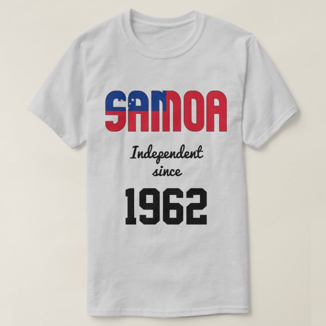 Samoa Flag Independence Celebration T-Shirt (Design Front)