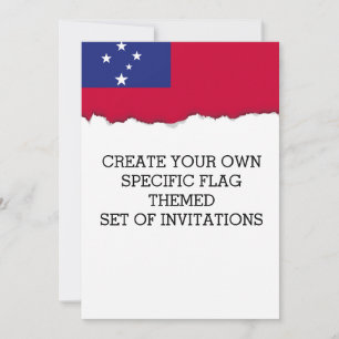 Samoa Flag Invitation