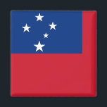 Samoa Flag Magnet<br><div class="desc">Customisable World Flag Products - Please feel free to add your own text.</div>