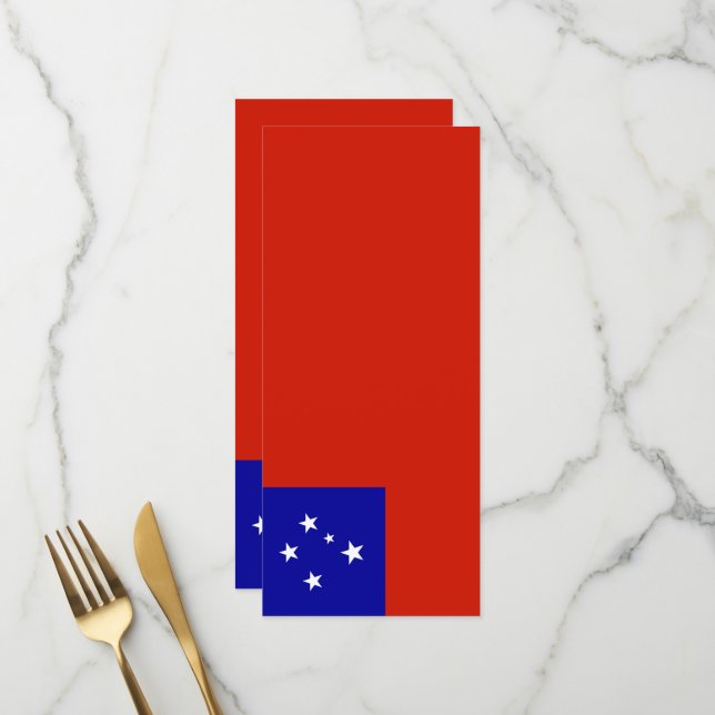 Samoa flag menu (Front/Back In Situ)