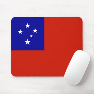 Samoa flag mouse pad