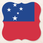 Samoa Flag Paper Coaster<br><div class="desc">Customisable World Flag Products - Please feel free to add your own text.</div>