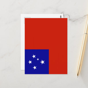 Samoa flag postcard