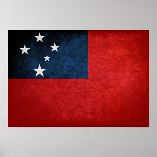 Samoa Flag Poster | Zazzle.com.au