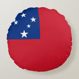 Samoa Flag Round Cushion