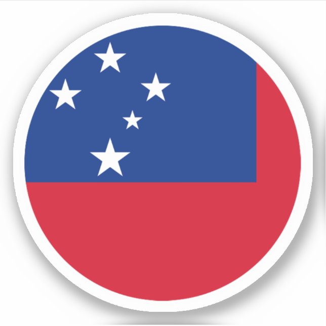 Samoa Flag Round Sticker (Front)