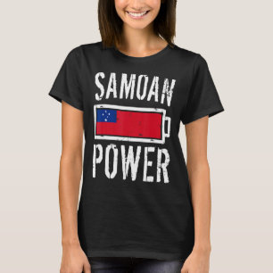 Samoa Flag T-Shirt Samoan Power Battery Proud Tee