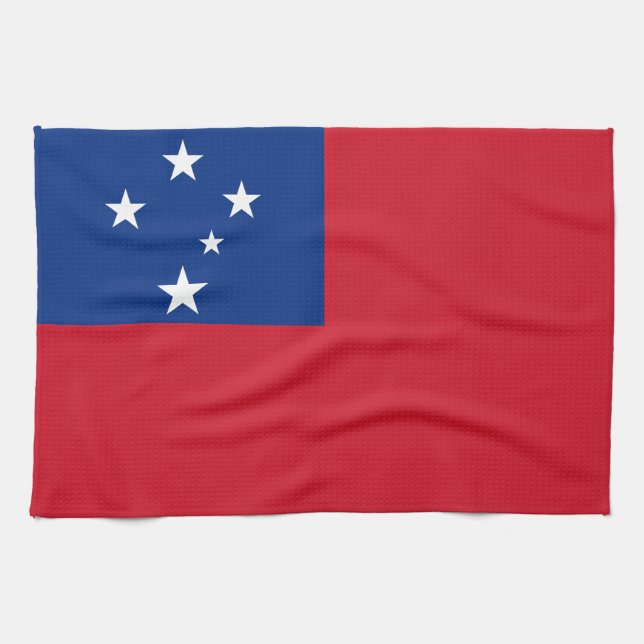 Samoa Flag Tea Towel (Horizontal)