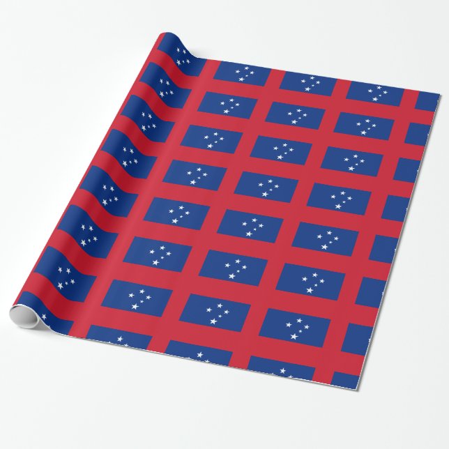 Samoa Flag Wrapping Paper (Unrolled)