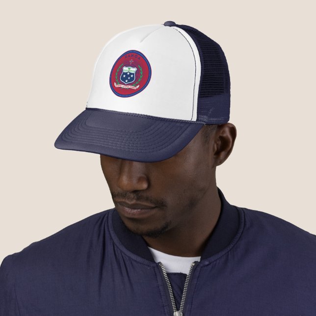 Samoa Heritage Emblem Trucker Hat (In Situ)