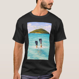 Samoa Illustration Travel Art Vintage T-Shirt