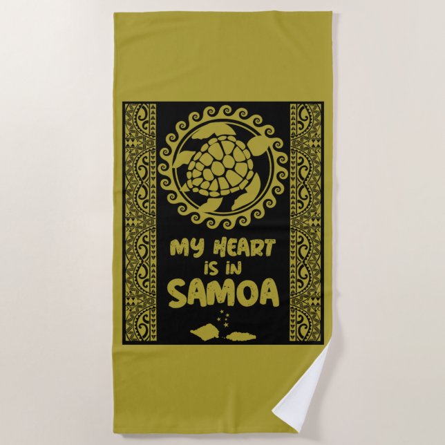 Samoa island  beach towel (Front)