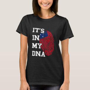 Samoa It's In My DNA Samoan Pride Samoan Flag Samo T-Shirt