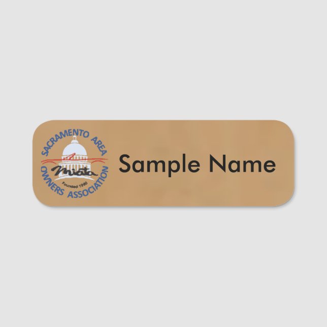 SAMOA Logo Name Tag (brown) (Front)
