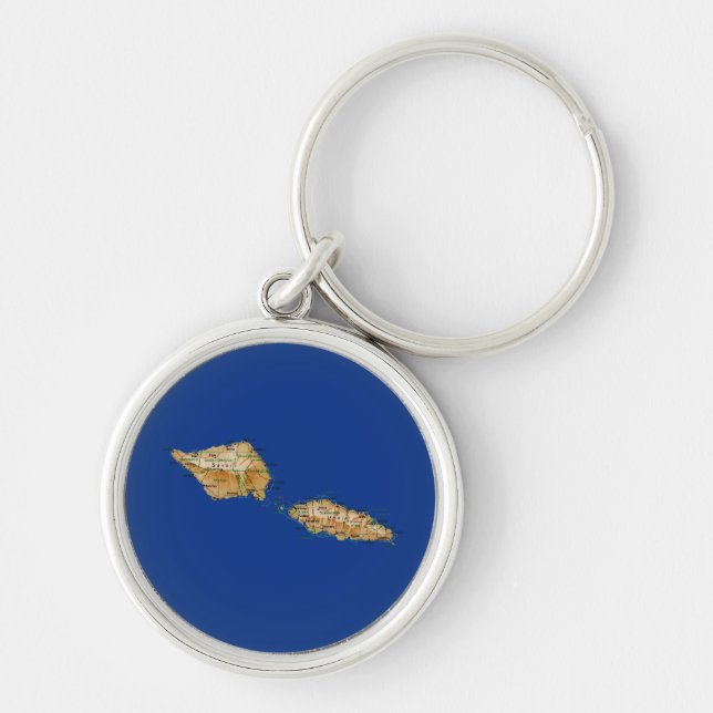 Samoa Map Keychain (Front)