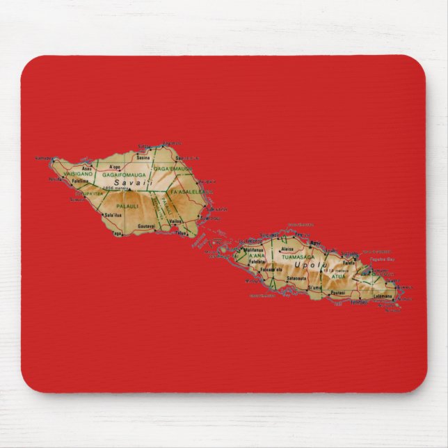 Samoa Map Mousepad (Front)