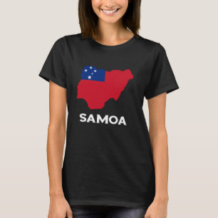 Samoa Map Samoan Pride Samoan Flag Samoan Roots T-Shirt