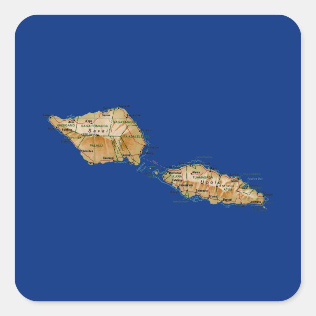 Samoa Map Sticker (Front)