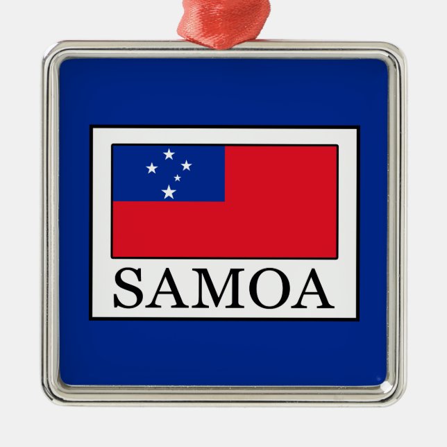 Samoa Metal Tree Decoration (Front)